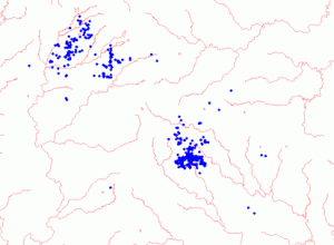 Locations of the prairie-chickens are recorded using the global positioning system, then entered into a Geographic Information System (GIS) mapping program. Using the GIS, we can combine many different habitat themes, such as rivers, highways, or habitat types, to see how the prairie-chickens respond to those factors.
