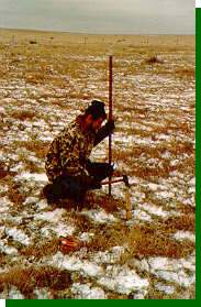 Work on the shortgrass prairie project commenced in February, staking out plots when there was still snow on the ground.